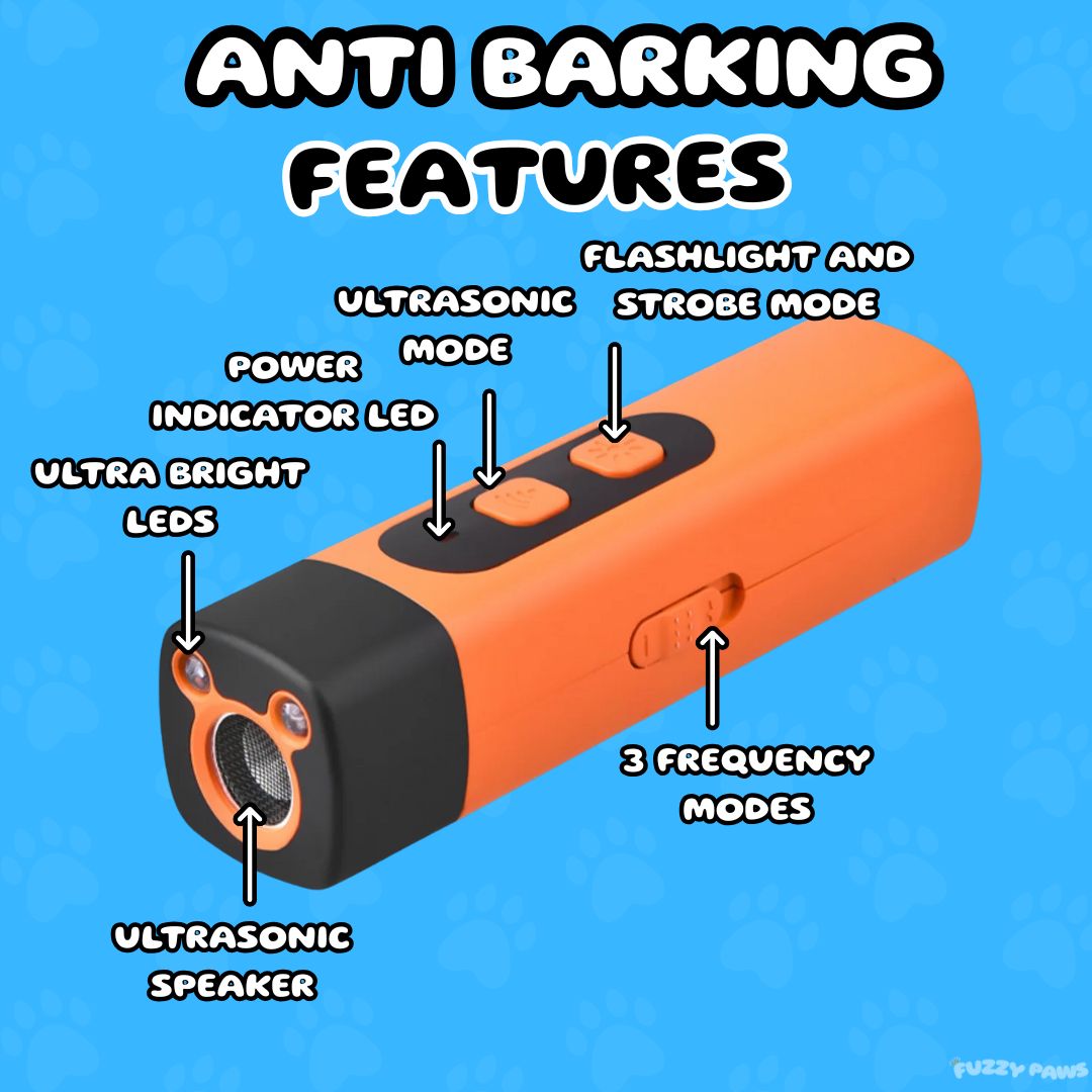 Anti Bark Device for Dogs – Ultrasonic Dog Trainer with Flashlight & 3 Frequency Modes