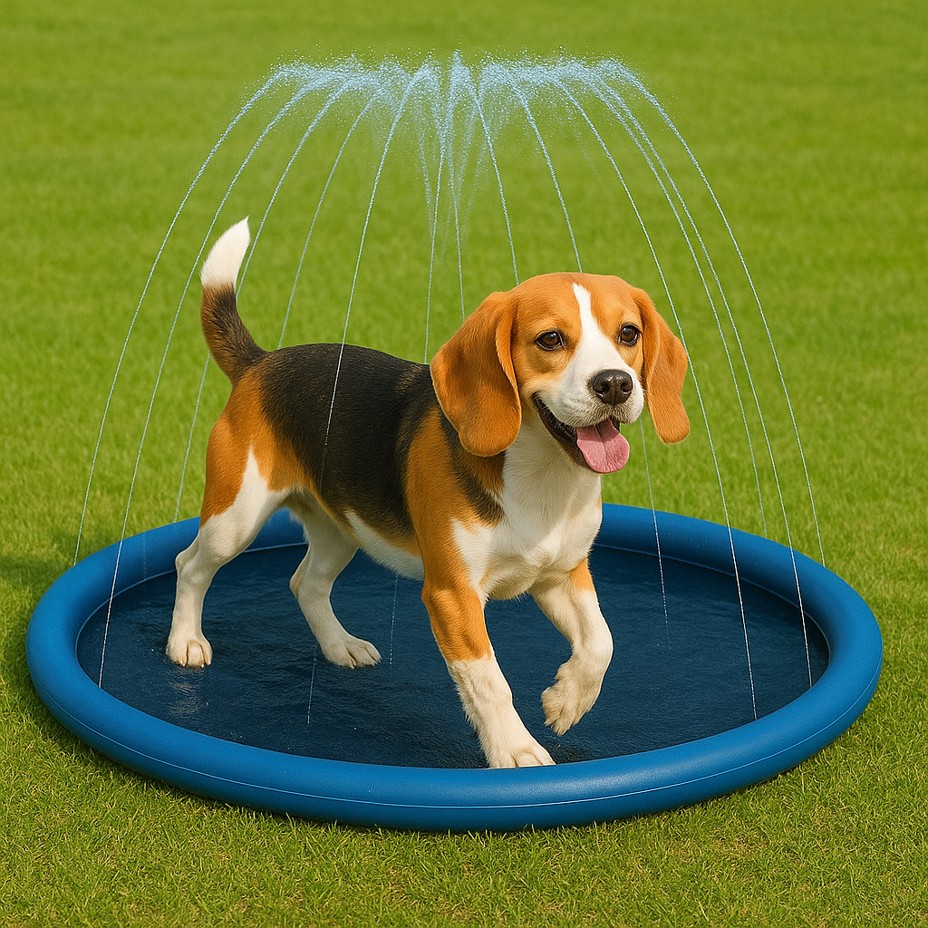 Dog Pool with Sprinkler Fountain – For Small to Large Dogs