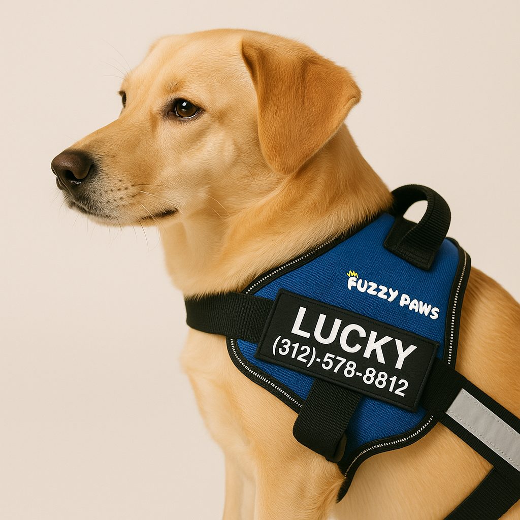 Personalized Dog Harness – Name and Phone Number Tag, Adjustable and Reflective