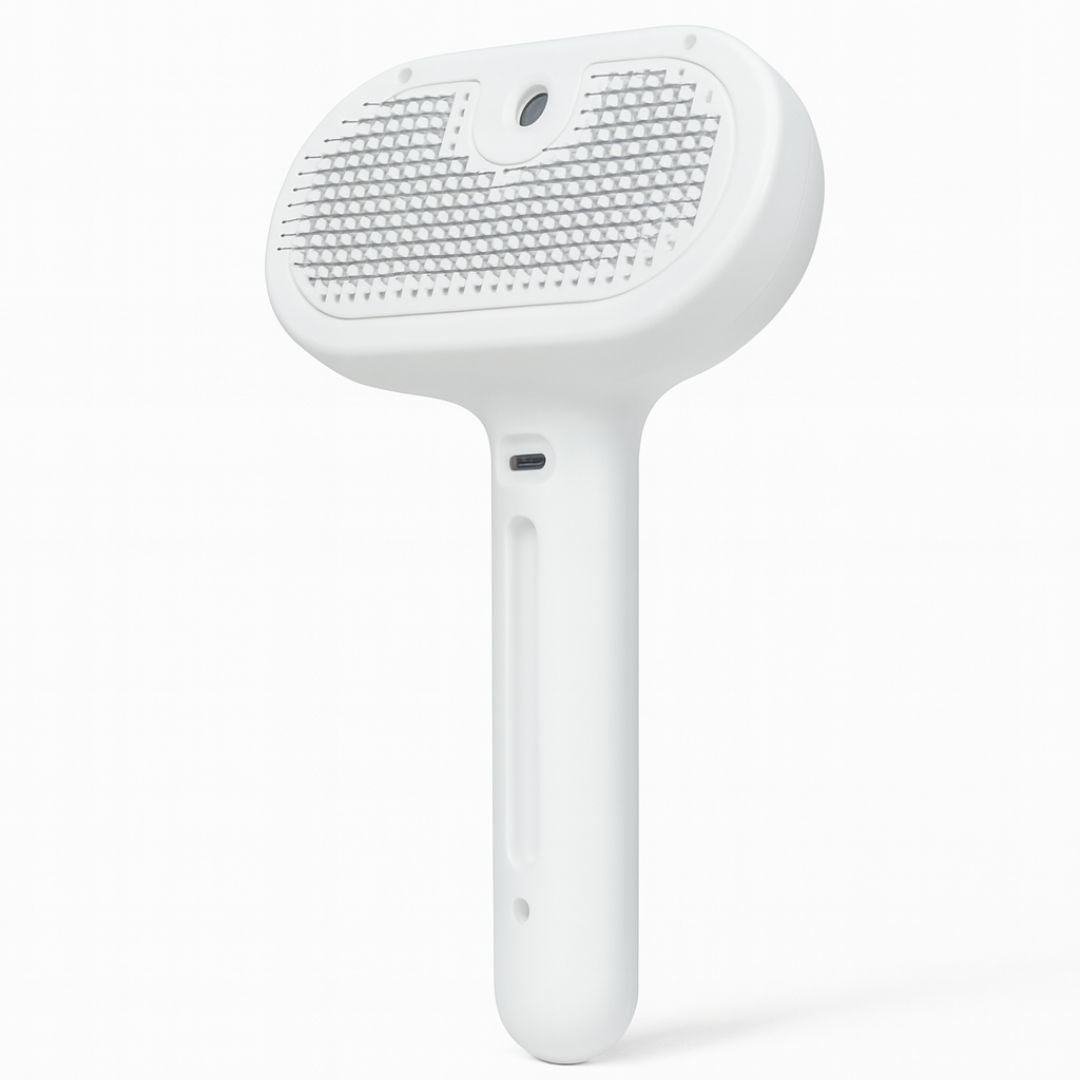 Rechargeable 3-in-1 Pet Brush with Steam Spray – Hair Remover, Massager & Grooming Tool