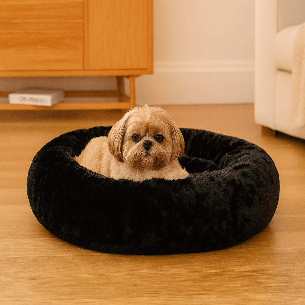 Donut Dog Bed – Washable, Cloud-Soft with Zipper Cover
