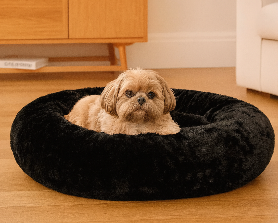 Donut Dog Bed – Washable, Cloud-Soft with Zipper Cover