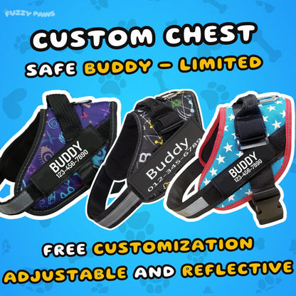 Safe Buddy Personalized Dog Harness with Name and Phone Number - Limited Edition