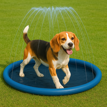 Dog Pool with Sprinkler Fountain – For Small to Large Dogs
