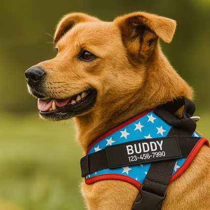 Personalized Dog Harness – Name and Phone Tag – Safe Buddy Limited Edition