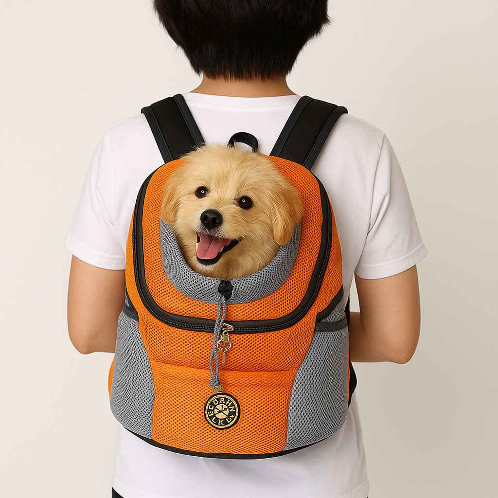 Dog Carrier Backpack – Adjustable, Front & Back Carry, Up to 12kg