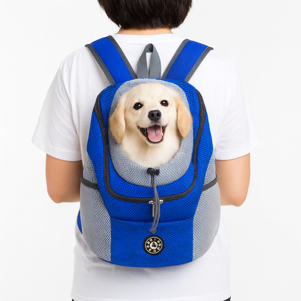 Dog Carrier Backpack – Adjustable, Front & Back Carry, Up to 12kg