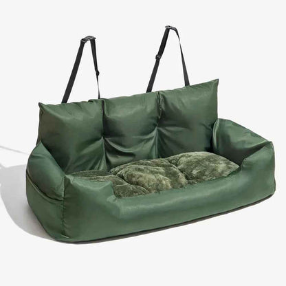 Dog Car Back Seat Bed – Travel Bolster for Medium & Large Dogs, Safe and Comfortable