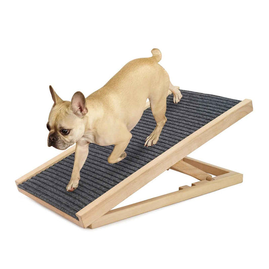 Pet Ramp – Adjustable Wooden, Foldable, Non-Slip for Easy Access
