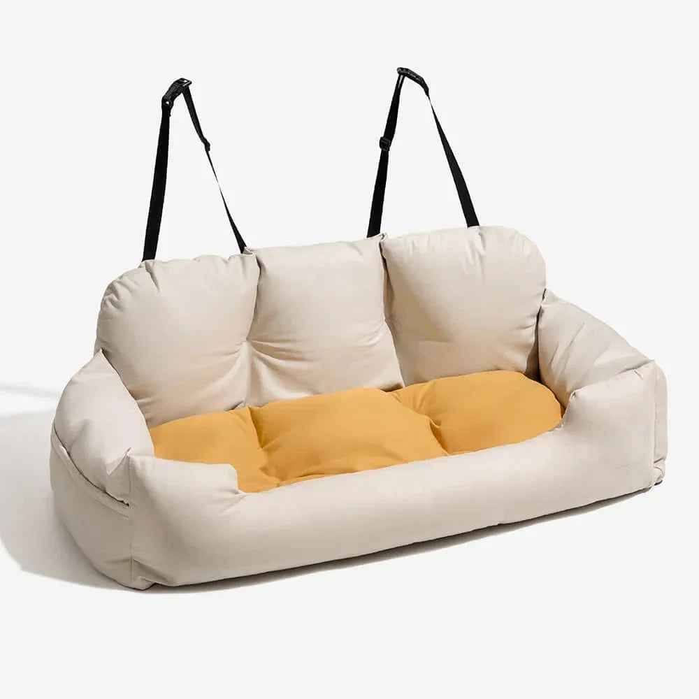 Dog Car Back Seat Bed – Travel Bolster for Medium & Large Dogs, Safe and Comfortable