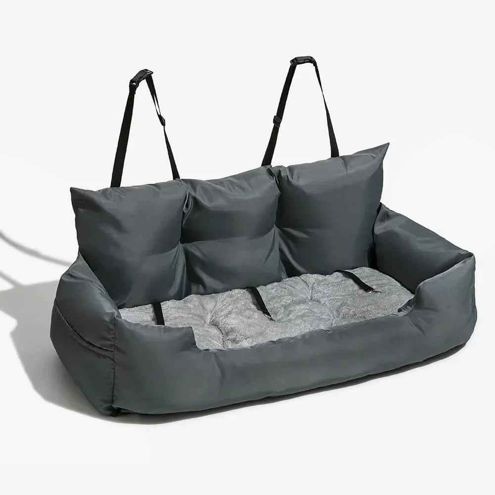 Dog Car Back Seat Bed – Travel Bolster for Medium & Large Dogs, Safe and Comfortable