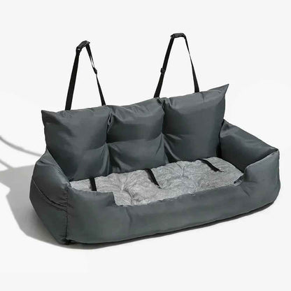 Dog Car Back Seat Bed – Travel Bolster for Medium & Large Dogs, Safe and Comfortable