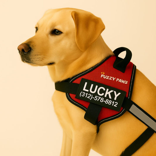 Personalized Dog Harness – Name and Phone Number Tag, Adjustable and Reflective