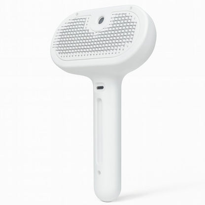 Rechargeable 3-in-1 Pet Brush with Steam Spray – Hair Remover, Massager & Grooming Tool