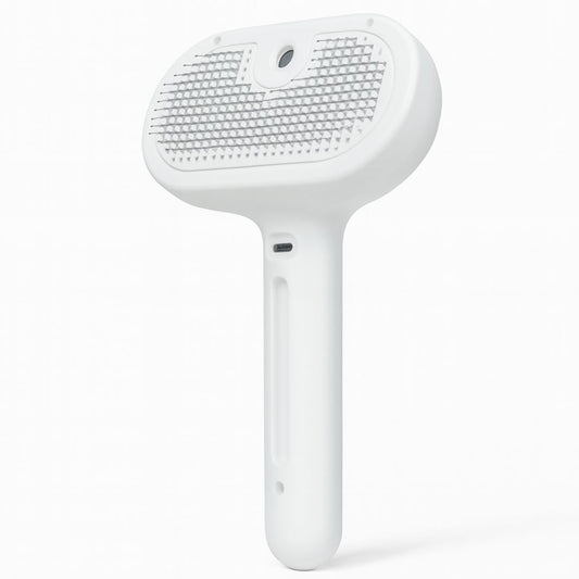 Rechargeable 3-in-1 Pet Brush with Steam Spray – Hair Remover, Massager & Grooming Tool