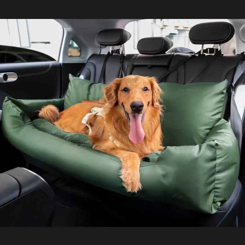Dog Car Back Seat Bed – Travel Bolster for Medium & Large Dogs, Safe and Comfortable
