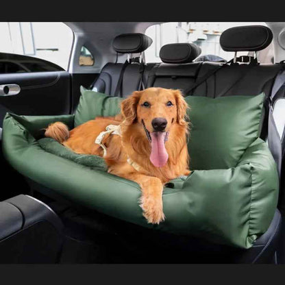 Dog Car Back Seat Bed – Travel Bolster for Medium & Large Dogs, Safe and Comfortable
