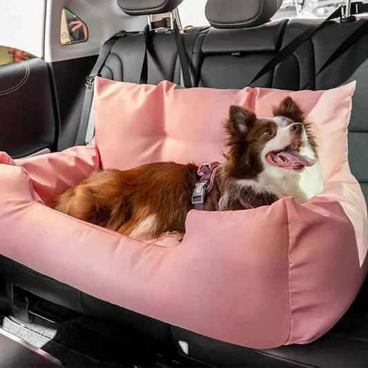 Dog Car Back Seat Bed – Travel Bolster for Medium & Large Dogs, Safe and Comfortable