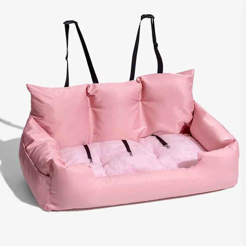 Dog Car Back Seat Bed – Travel Bolster for Medium & Large Dogs, Safe and Comfortable