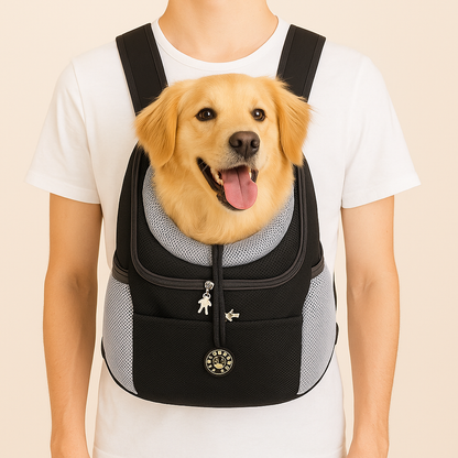 Dog Carrier Backpack – Adjustable, Front & Back Carry, Up to 12kg