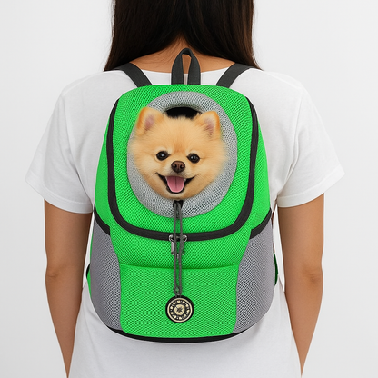 Dog Carrier Backpack – Adjustable, Front & Back Carry, Up to 12kg